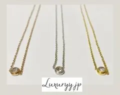 サージカルステンレス ネックレス 高品質 人気✨ 一粒最高級ジルコニア ヘビロテ