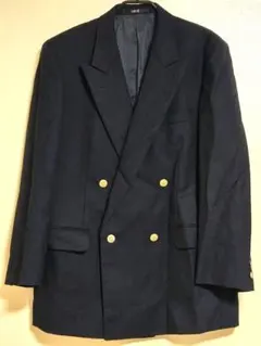 【DAKS】ウール　ダブルブレストブレザー 紺ブレ 金ボタン 98 AB 6