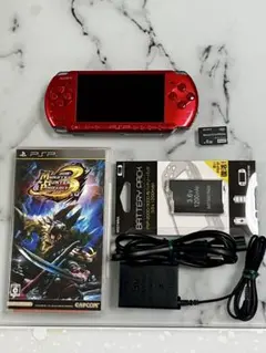 美品 。PSP3000 本体　ラディアントレッド。