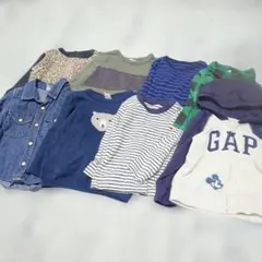 【男の子】80　秋冬　長袖　トップス　カットソー　　　まとめ　保育園　着替え