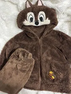 ディズニー チップアンドデール フード付きパジャマ 120cm gu