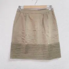 ドゥロワー 麻 リネン コットン スカート ひざ丈 通勤 きれいめ 上品 日本製のサムネイル