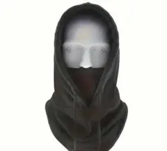 【新品】（黒）フードウォーマー フェイスマスク 防寒 男女兼用 スノーボード