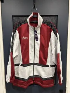 【タグ付】asics アシックス ジャージ M 赤白 レトロ