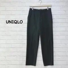 【UNIQLO】タックパンツ(M)黒 ストレッチ シンプル カジュアル ビジネス