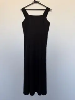 ジャンスカ黒　ロングワンピース