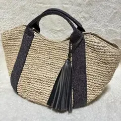 美品　VIOLAd’ORO ヴィオラドーロ　かごバッグ　シルバー　ラメ　タッセル