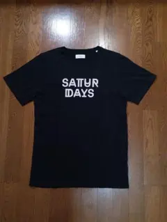 SATURDAYS・NEWYORKCITY（USA)プリントT！ブラック：M