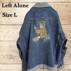【美品】Left Alone 刺繍 デニム ジャケット ストリート系 Lサイズ