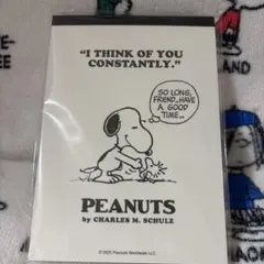 スヌーピー A6メモ メモパッド 両面デザイン PEANUTS