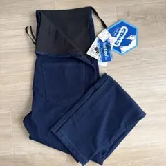 【定価の半額以下】マタニティパンツ ダークブルー 伸縮性