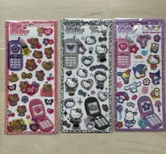 平成はっぴーフォン　サンリオ　日焼けキティ　ギャルキティ　３枚セット