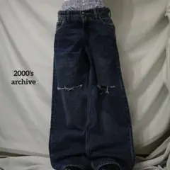 2000's archive grunge super baggy denim - メルカリ
