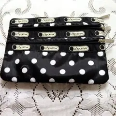 LeSportsac ドット柄ポーチ 3ポケット