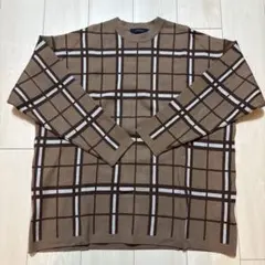 RAGEBLUE チェック ニット セーター M