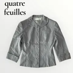 カトルフィーユ テーラードジャケット ウール グレー 無地 長袖 【M】 日本製