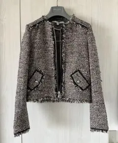 theory luxe 25SS ノーカラー ツイードジャケット36 - メルカリ