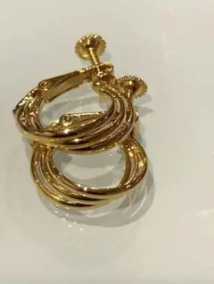 ゴールド フープイヤリング クリンチ式