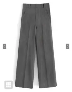 GRL センタープレスストレートパンツ ai07 グレー M