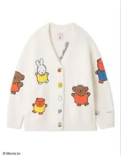 新品未開封　希少　ミッフィー　ジェラピケ　ベビモコ総柄ジャガードカーディガン