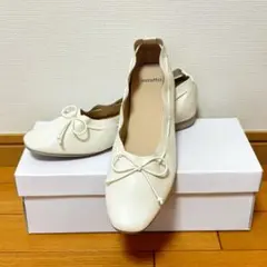 【新品未使用】sorotto レディース フラットシューズ アイボリー 24.5