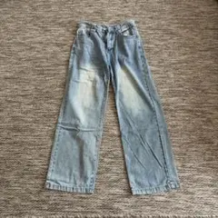 ライトブルー ワイドレッグデニム Mサイズ