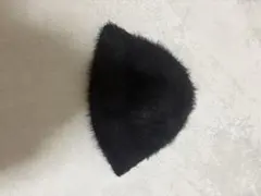 GU 黒 ファーバケットハット