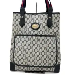 【美品】グッチ トートバッグ GG プラス PVC シェリーライン アクセコ