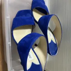 JIMMY CHOO ブルー スエード ハイヒール・パンプス