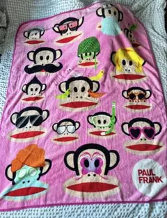 PAUL FRANK⚫︎ブランケット⚫︎毛布⚫︎ピンク⚫︎総柄⚫︎海外インポート