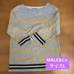 MALE&Co. メンズ七分丈シャツ　ボーダーのサムネイル