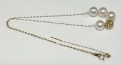 K18 刻印あり ゴールド ネックレス 2本セット パールチャーム付 - メルカリ