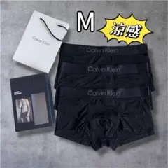 ブラック 3枚黒 涼しい 通気ローライズ M カルバンクライン 新品 ボクサー