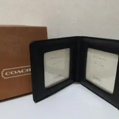 COACH レザー フォトフレーム 黒