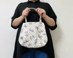 最後の１つのシュナウザー柄バッグ　ハンドメイド犬柄の人気バッグ