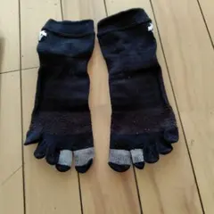 デサント 滑り止め付き五本指ソックス 黒