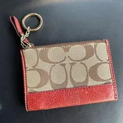 Coach コインケース・小銭入れ ブラウン・レッド