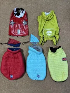 ペット　小型犬　犬服まとめ売り　サイズLL相当　冬ダウン・レインコート