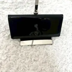 マリークワント　長財布　がま口　エナメル　ブラック　黒