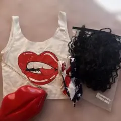 体育祭 文化祭 コスプレ JK アメリカンガール エクステ セット カバン