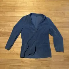 青色 テーラードジャケット Mサイズ　コーデュロイ