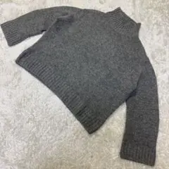 【H&M】レディース S ハイネック ニット グレー シンプル セーター