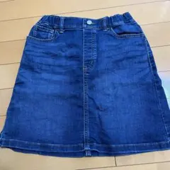 UNIQLO ダークデニム Aラインスカート 140