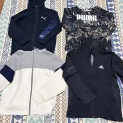 PUMA adidas 140.150 スポーツウェア まとめ売り 4点セット