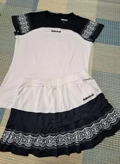 Admiral テニスウェア セットアップ ブラック ギンガムチェック - メルカリ