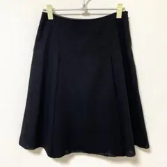 ナチュラルビューティベーシック フレアスカート ブラック Lサイズ