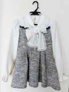 ロジータ　ビックリボンツイードセットアップ