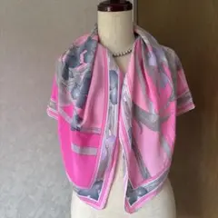 LEONARD 花柄 シルクストール ピンク