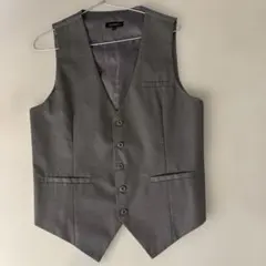 HISDERN メンズ フォーマルベスト グレー Mサイズ
