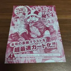週刊少年ジャンプ33号 特別限定とじ込み付録 ワンピースカード ルフィ